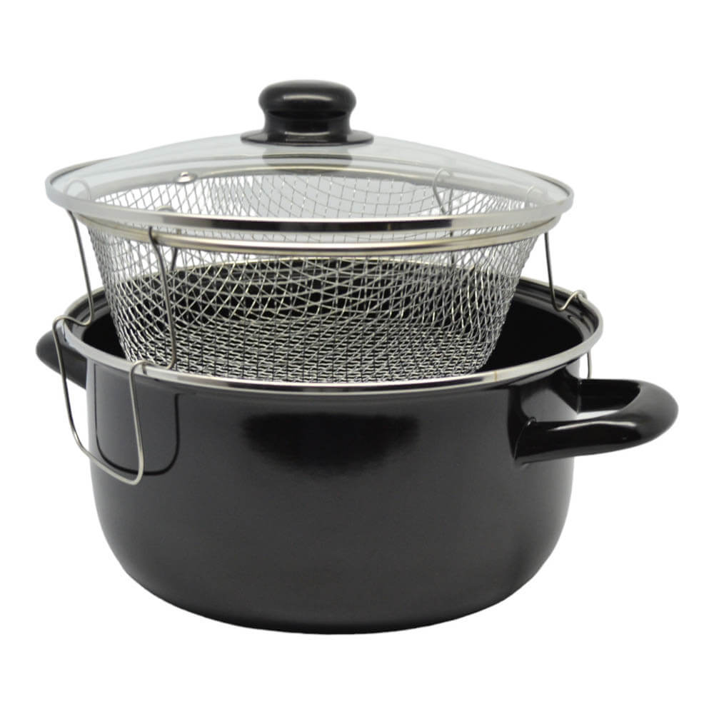 ΚΑΤΣΑΡΟΛΑ ΦΡΙΤΕΖΑ ΕΜΑΓΙΕ ΜΕ ΚΑΛΑΘΙ 24x11.5εκ. ΜΑΥΡΗ 832118 - Image 2