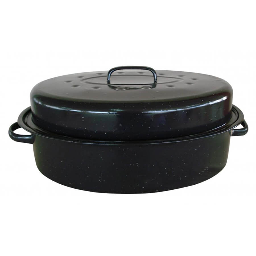 ΓΑΣΤΡΑ ΟΒΑΛ ΜΑΥΡΗ ΜΕ ΣΧΑΡΑ 45x35x19εκ. 731923