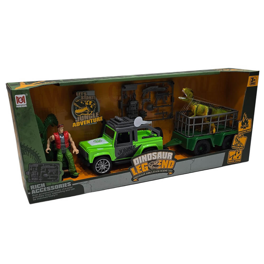 ΑΥΤΟΚΙΝΗΤΟ ΤΖΙΠ ΜΕ ΡΥΜΟΥΛΚΟ ΚΑΙ ΔΕΙΝΟΣΑΥΡΟ 46,5εκ. 7746A - Image 2