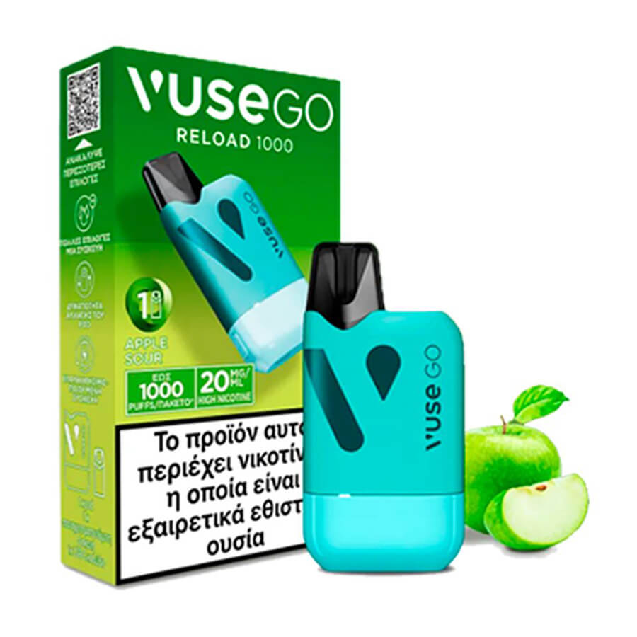 VUSE GO RELOAD 1000 Apple Sour 20mg ΣΥΣΚΕΥΗ ΘΕΡΜΑΝΣΗΣ ΚΑΠΝΟΥ