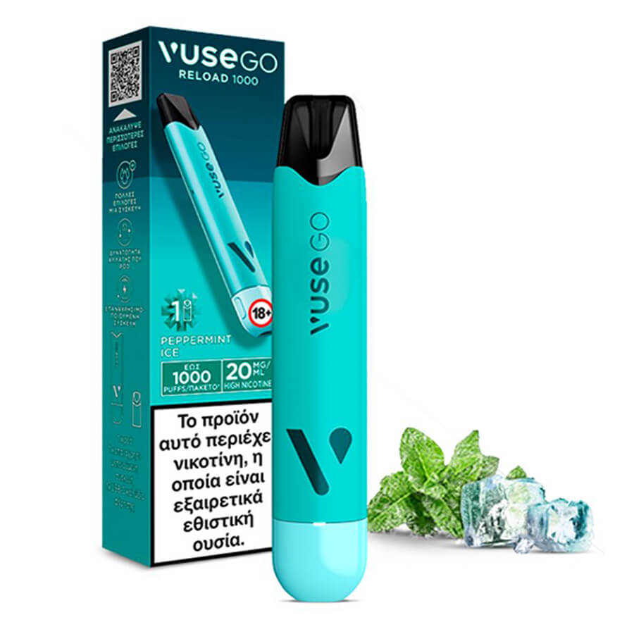 VUSE GO RELOAD 1000 Peppermint Ice 20mg ΣΥΣΚΕΥΗ ΘΕΡΜΑΝΣΗΣ ΚΑΠΝΟΥ