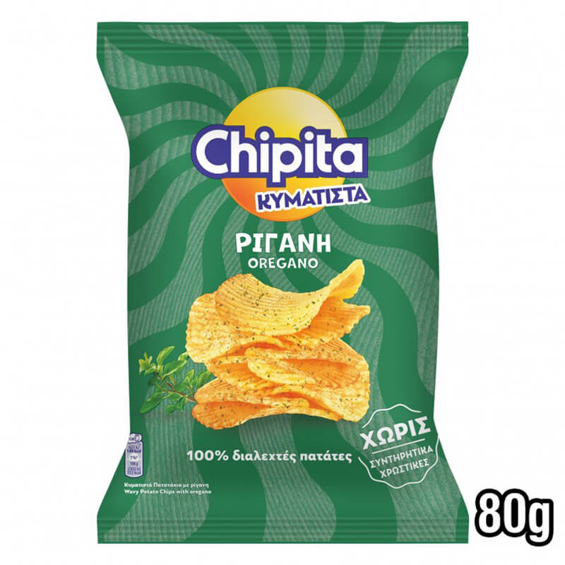 CHIPITA ΚΥΜΑΤΙΣΤΑ ΠΑΤΑΤΑΚΙΑ ΡΙΓΑΝΗ 80g