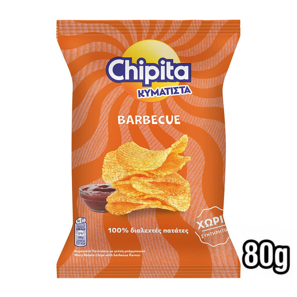 CHIPITA ΚΥΜΑΤΙΣΤΑ ΠΑΤΑΤΑΚΙΑ BARBEQUE 80g