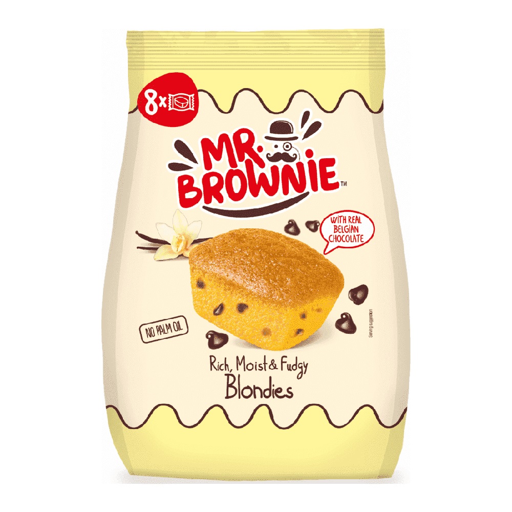 MR. BROWNIE KEIK BLONDIES ΜΕ ΒΕΛΓΙΚΗ ΣΟΚΟΛΑΤΑ 200g