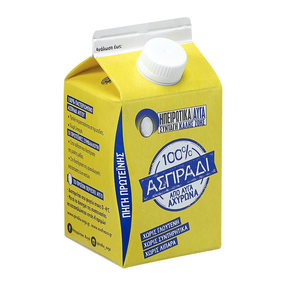 ΗΠΕΙΡΩΤΙΚΑ ΑΥΓΑ ΑΣΠΡΑΔΙ ΑΥΓΟΥ ΝΩΠΟ 485ml