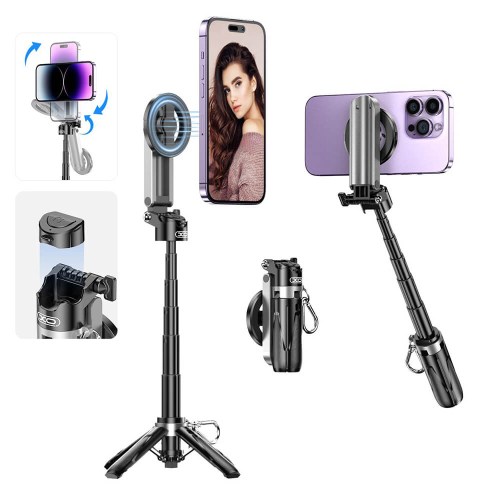 Selfie Stick Bluetooth Τρίποδο Μαγνητικό Πολυλειτουργικό 4-in-1 XO SS22 - Image 6
