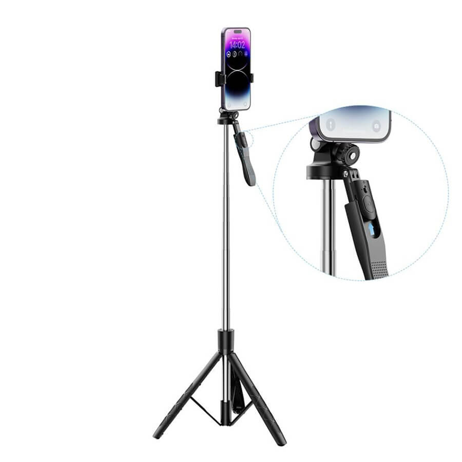 Selfie Stick Bluetooth Τρίποδο 1.8m XO SS15 - Image 2