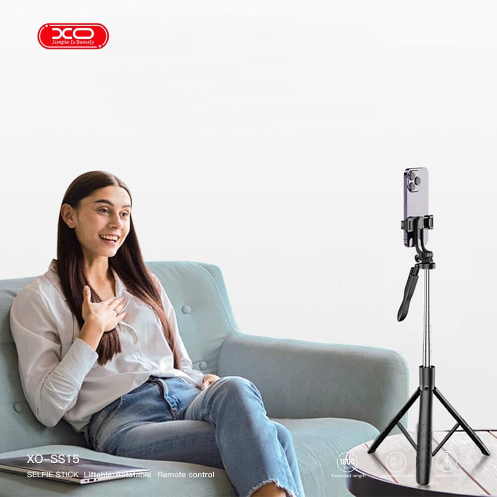 Selfie Stick Bluetooth Τρίποδο 1.8m XO SS15 - Image 5