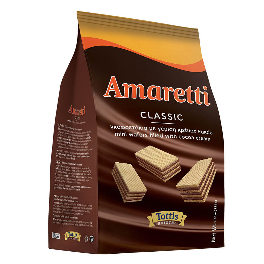 AMARETTI CLASSIC ΓΚΟΦΡΕΤΑΚΙΑ ΜΕ ΓΕΜΙΣΗ ΚΡΕΜΑΣ ΚΑΚΑΟ 125g