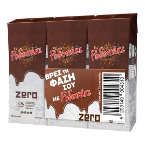 ΡΟΔΟΠΑΚΙ ZERO ΓΑΛΑ ΜΕ ΚΑΚΑΟ ΧΩΡΙΣ ΖΑΧΑΡΗ ΣΕΤ 3x250ml