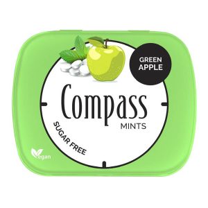 COMPASS ΚΑΡΑΜΕΛΕΣ Sugarfree Fresh Mints GREEN APPLE 14g