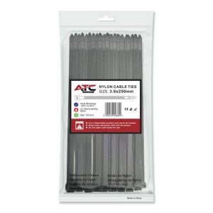 ΔΕΜΑΤΙΚΑ ΚΑΛΩΔΙΩΝ 25εκ. Χ 3.6mm 100τεμ. ΝΑΙΛΟΝ ΜΑΥΡΑ