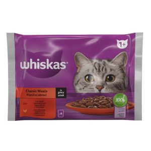 WHISKAS ΤΡΟΦΗ ΓΑΤΑΣ ΣΕ ΖΕΛΕ ΣΕΤ 4x85g ΚΟΤΟΠΟΥΛΟ-ΣΟΛΟΜΟΣ