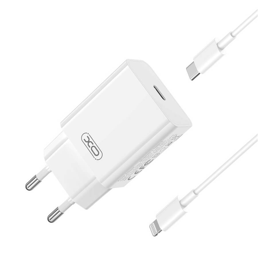 ΦΟΡΤΙΣΤΗΣ ΜΕ ΚΑΛΩΔΙΟ TYPE C to LIGHTNING 20W EU ΓΡΗΓΟΡΗΣ ΦΟΡΤΙΣΗΣ QC3.0 ΛΕΥΚΟ XO-L126