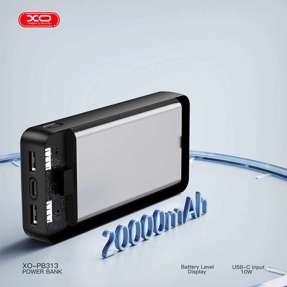 POWER BANK 20000mAh Μαύρο XO PB313 - Image 3