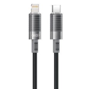 ΚΑΛΩΔΙΟ ΦΟΡΤΙΣΗΣ TYPE C to LIGHTING ΣΙΛΙΚΟΝΗΣ 30W ΜΑΥΡΟ XO-NB-Q282A