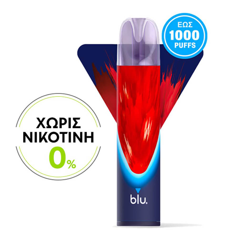 Blu Bar 1000 puffs 0mg Strawberry Ice one use