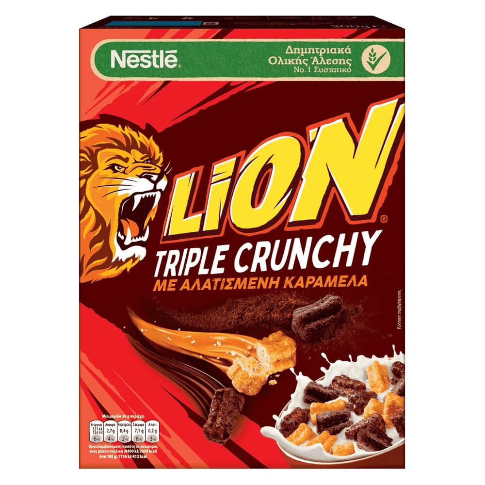 NESTLE LION ΔΗΜΗΤΡΙΑΚΑ TRIPLE CRUNCHY 300g