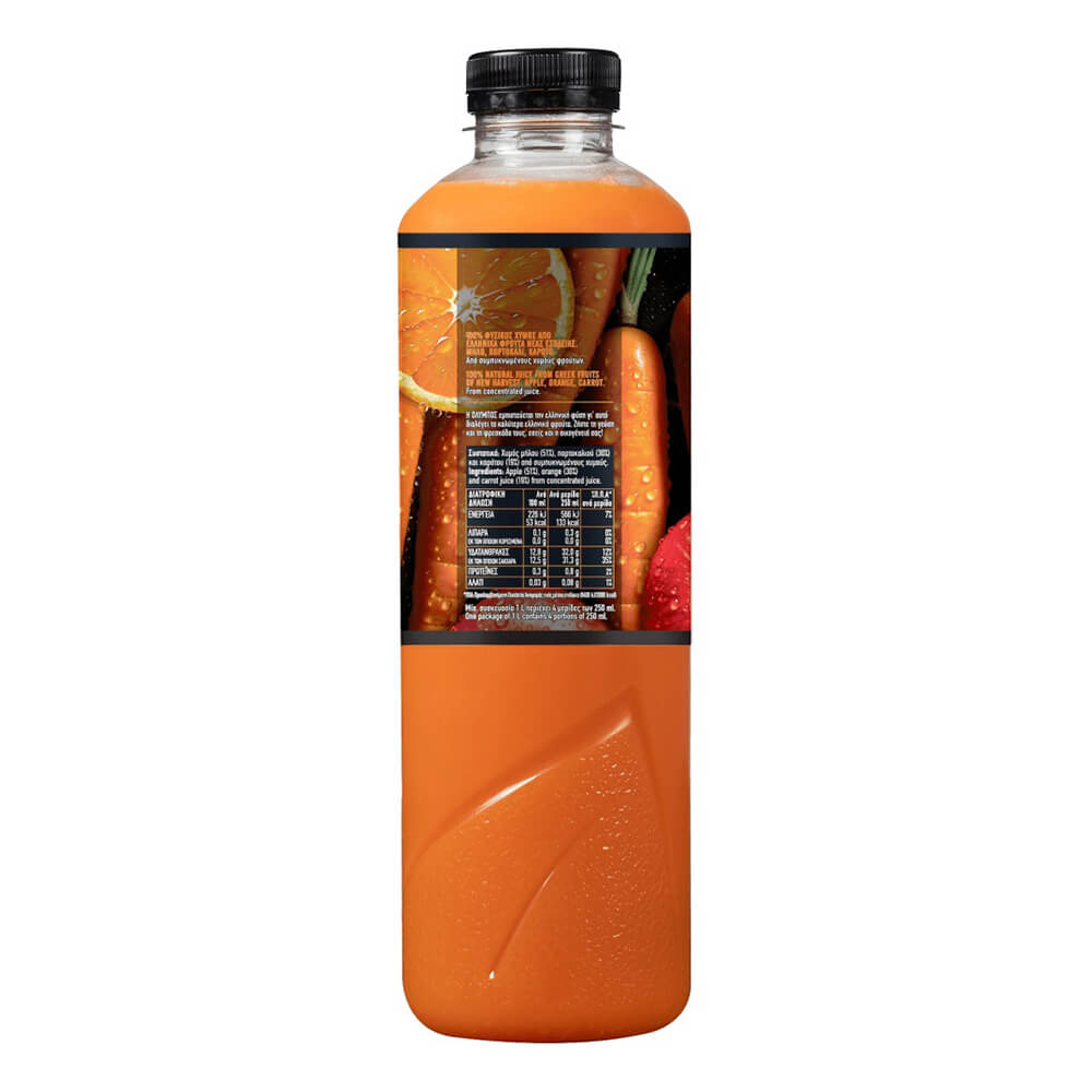 ΟΛΥΜΠΟΣ ΦΥΣΙΚΟΣ ΧΥΜΟΣ 1Lt ΜΗΛΟ ΠΟΡΤΟΚΑΛΙ ΚΑΡΟΤΟ - Image 3