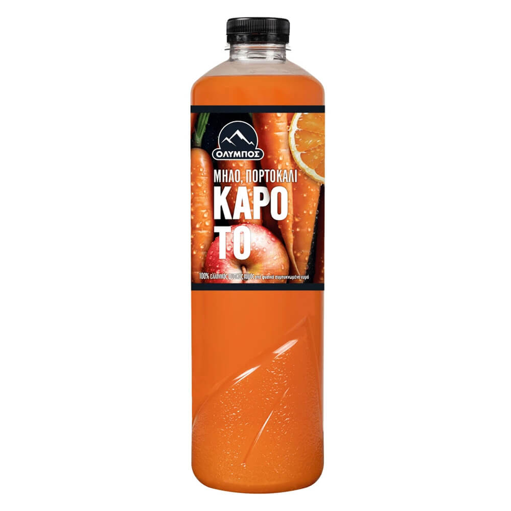ΟΛΥΜΠΟΣ ΦΥΣΙΚΟΣ ΧΥΜΟΣ 1.5Lt ΜΗΛΟ ΠΟΡΤΟΚΑΛΙ ΚΑΡΟΤΟ