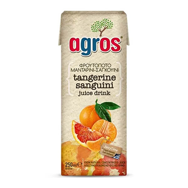 AGROS ΦΡΟΥΤΟΠΟΤΟ 250ml 2 ΦΡΟΥΤΩΝ (ΜΑΝΤΑΡΙΝΙ-ΣΑΓΚΟΥΙΝΙ)