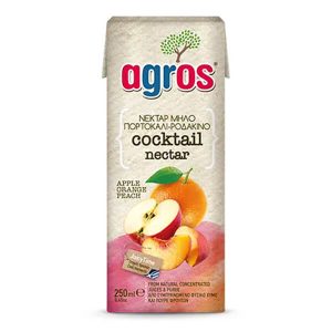 AGROS ΝΕΚΤΑΡ ΚΟΚΤΕΙΛ 250ml ΜΗΛΟ-ΠΟΡΤΟΚΑΛΙ-ΡΟΔΑΚΙΝΟ
