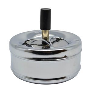 ΤΑΣΑΚΙ INOX ΑΝΤΙΑΝΕΜΙΚΟ ΣΤΡΟΓΓΥΛΟ ΑΣΗΜΙ 11.4x11.4x10εκ. 815647