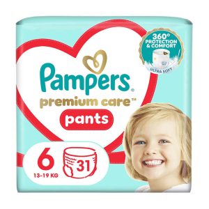 PAMPERS PANTS PREMIUM ΠΑΝΕΣ ΒΡΑΚΑΚΙ No.6 (13-19kg) 31τεμ.