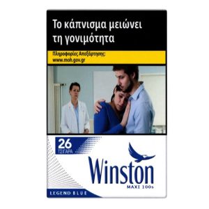 WINSTON BLUE MAXI 100S 26's (ΤΟΥΒΛΟ)