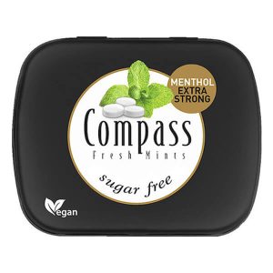 COMPASS ΚΑΡΑΜΕΛΕΣ Sugarfree Fresh Mints MENTHOL EXTRA STRONG 14g