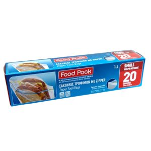 ΣΑΚΟΥΛΕΣ ΤΡΟΦΙΜΩΝ ZIPPER 18X22εκ. 1lt-1,5lt 20τεμ.