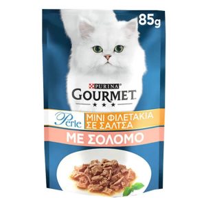 GOURMET ΚΟΝΣΕΡΒΑ ΓΑΤΑΣ 85gr PERLE ΣΟΛΩΜΟΣ ΣΕ ΣΑΛΤΣΑ