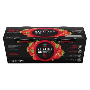 ΔΕΛΤΑ Vitaline Go Protein Επιδόρπιο Γιαουρτιού Φράουλα 2x170g