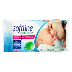 SOFTLINE ΜΩΡΟΜΑΝΤΗΛΑ 72τεμ. ΜΕ ΑΡΩΜΑ ALOE VERA