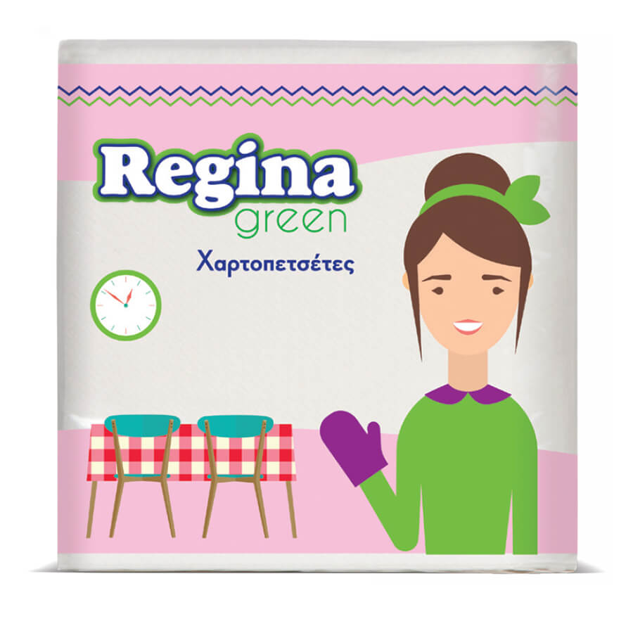 REGINA GREEN ΧΑΡΤΟΠΕΤΣΕΤΕΣ ΛΕΥΚΕΣ 30x30εκ. 60τεμ.