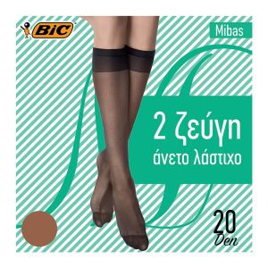 BIC ΚΑΛΤΣΑΚΙΑ MIBAS ΤΡΟΥΑΚΑΡ 20Den (2 ζεύγη) ΚΑΡΑΜΕΛΕ