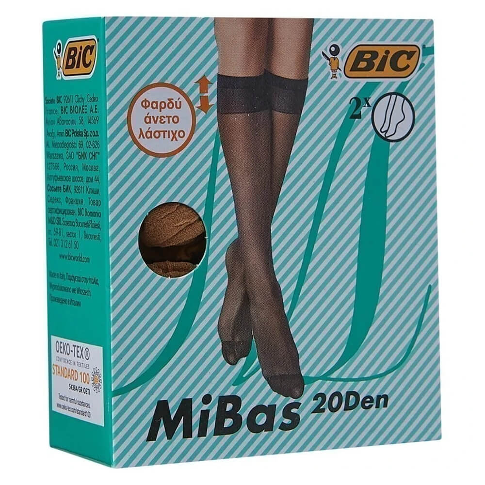 BIC ΚΑΛΤΣΑΚΙΑ MIBAS ΤΡΟΥΑΚΑΡ 20Den (2 ζεύγη) ΚΑΡΑΜΕΛΕ - Image 2
