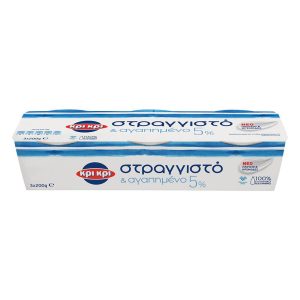ΚΡΙ ΚΡΙ ΓΙΑΟΥΡΤΙ ΣΤΡΑΓΓΙΣΤΟ 5% 3x200g (2+1 ΔΩΡΟ)
