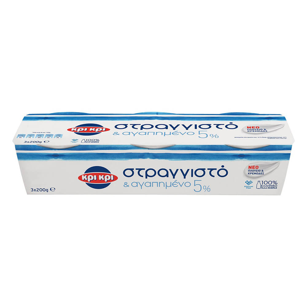 ΚΡΙ ΚΡΙ ΓΙΑΟΥΡΤΙ ΣΤΡΑΓΓΙΣΤΟ 5% 3x200g