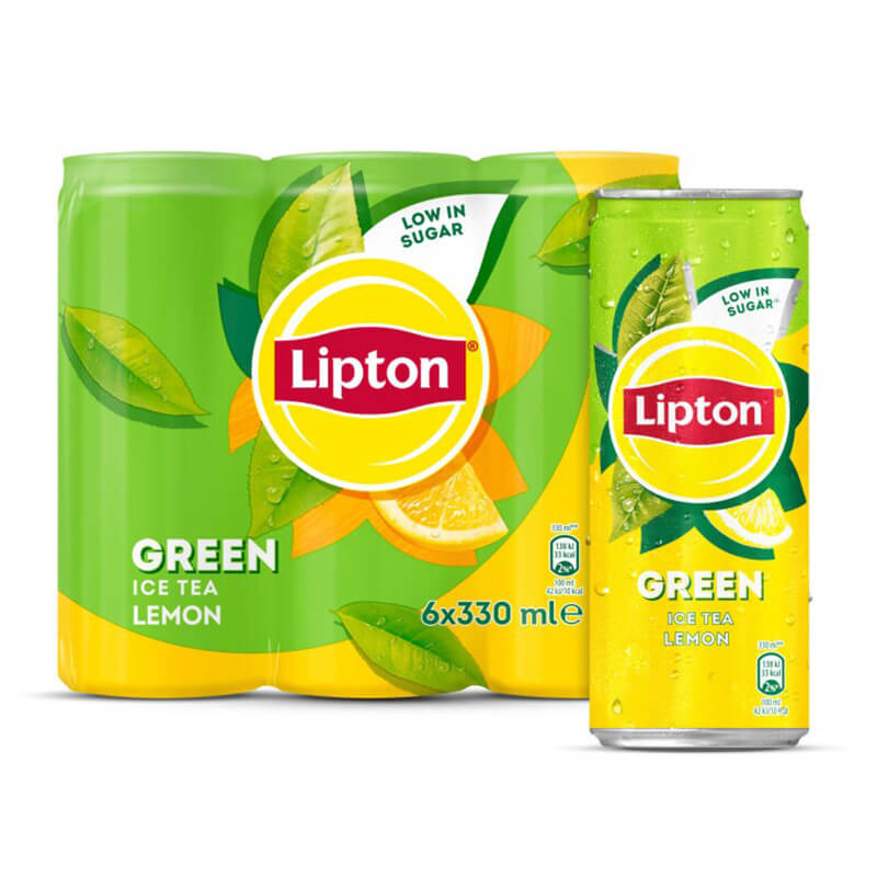 LIPTON GREEN ICE TEA LOW SUGAR SET 6x330ml LEMON