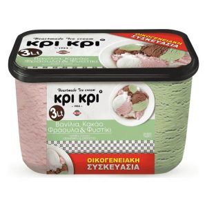 ΚΡΙ ΚΡΙ ΟΙΚΟΓΕΝΕΙΑΚΟ ΠΑΓΩΤΟ HEARTMADE ΒΑNΙΛΙΑ, ΚΑKΑΟ, ΦΡΑΟΥΛΑ & ΦΥΣΤΙΚΙ 3Lt