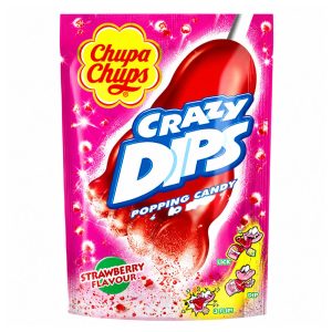 CHUPA CHUPS CRAZY DIPS STRAWBERRY ΓΛΕΙΦΙΤΖΟΥΡΙ ΜΕ ΚΑΡΑΜΕΛΑ 14g