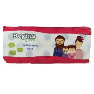REGINA GREEN ΧΑΡΤΙ ΥΓΕΙΑΣ 4φυλλο 10 ρολλά X 105g