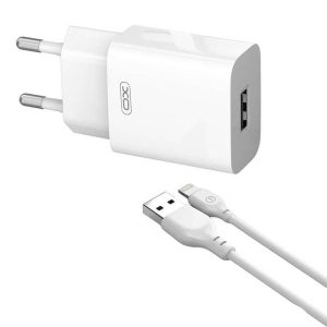 ΦΟΡΤΙΣΤΗΣ ΜΕ ΚΑΛΩΔΙΟ LIGHTNING 2.4A ΛΕΥΚΟ (L99)