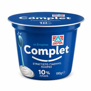 ΔΕΛΤΑ COMPLET ΓΙΑΟΥΡΤΙ ΣΤΡΑΓΓΙΣΤΟ ΠΛΗΡΕΣ 10% 190g (τεμάχιο)