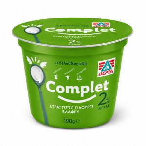 ΔΕΛΤΑ COMPLET ΓΙΑΟΥΡΤΙ ΣΤΡΑΓΓΙΣΤΟ ΕΛΑΦΡΥ 2% 190g (τεμάχιο)
