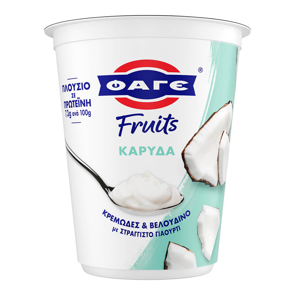 ΦΑΓΕ FRUITS ΓΙΑΟΥΡΤΙ ΣΤΡΑΓΓΙΣΤΟ ΜΕ ΚΑΡΥΔΑ 380g - Image 2