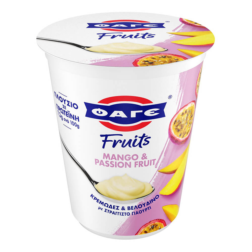 ΦΑΓΕ FRUITS ΓΙΑΟΥΡΤΙ ΣΤΡΑΓΓΙΣΤΟ MANGO & PASSION FRUIT 380g