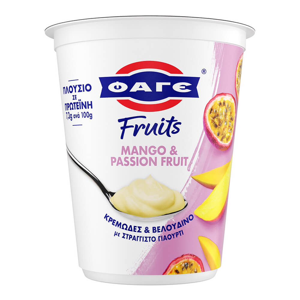 ΦΑΓΕ FRUITS ΓΙΑΟΥΡΤΙ ΣΤΡΑΓΓΙΣΤΟ MANGO & PASSION FRUIT 380g - Image 2