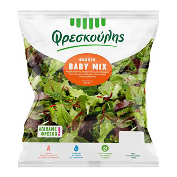 ΦΡΕΣΚΟΥΛΗΣ ΣΑΛΑΤΑ BABY MIX ΦΡΕΣΚΑ ΦΥΛΛΑ 125g